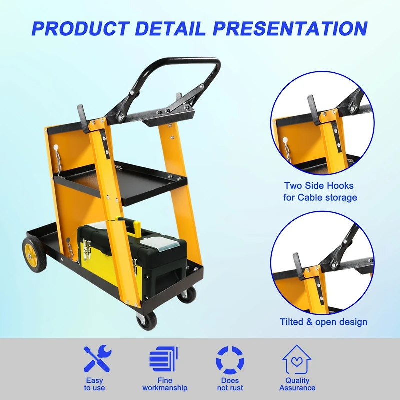 Streamdale Multi-Function 3-Tier Welding Cart w/ Storage