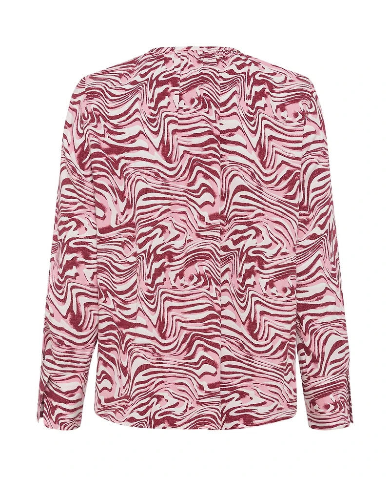 Olsen Women's Swirl Print Tunic Blouse
