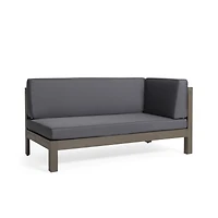 Streamdale Brava X-Back Right Corner Bench, Dark Grey