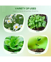 Raised Garden Bed, Elevated Planter Box with Rattan Wicker Look, Tool Storage Shelf, Portable Design for Herbs, Vegetables, Flowers, Gray