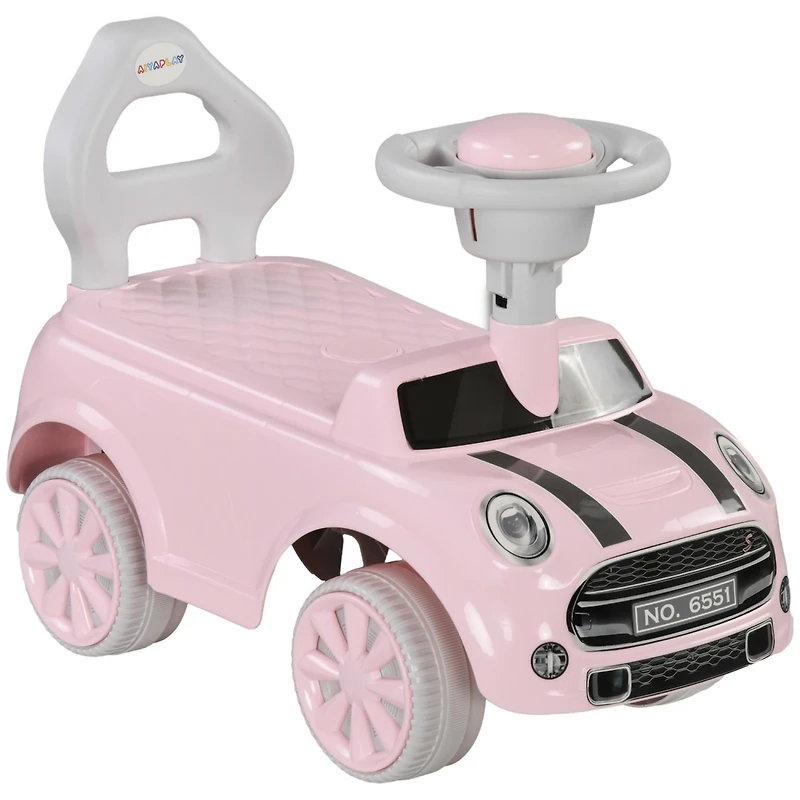 Toddler Ride on Toy, Foot to Floor Sliding Car with Horn, Working Steering Wheel & No Tip Anti-Over-Backwards System for Boys and Girls Ages 18-36 Mon