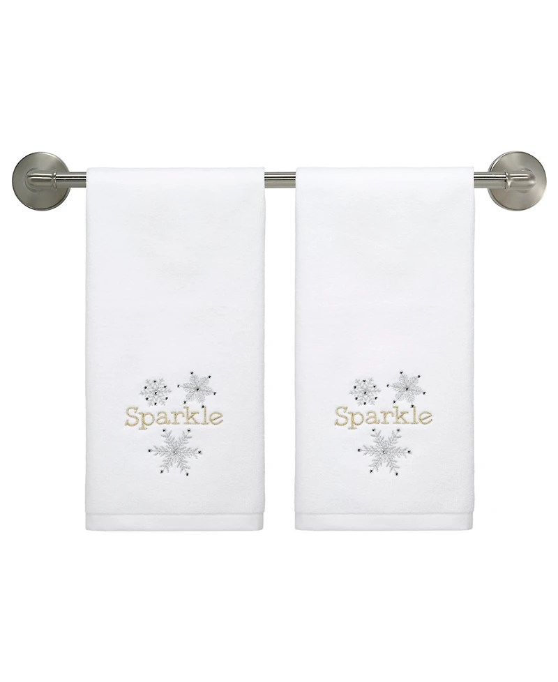 Avanti Snowflake Cotton Hand Towel Set, 28" x 16"