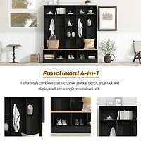 Streamdale Minimalist Hall Tree with Bench and Storage