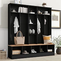 Streamdale Minimalist Hall Tree with Bench and Storage