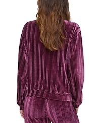 Andrew Marc Sport Women's Velvet Ribbed Top