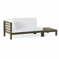 Oana Left Corner Bench And Coffee Table, White