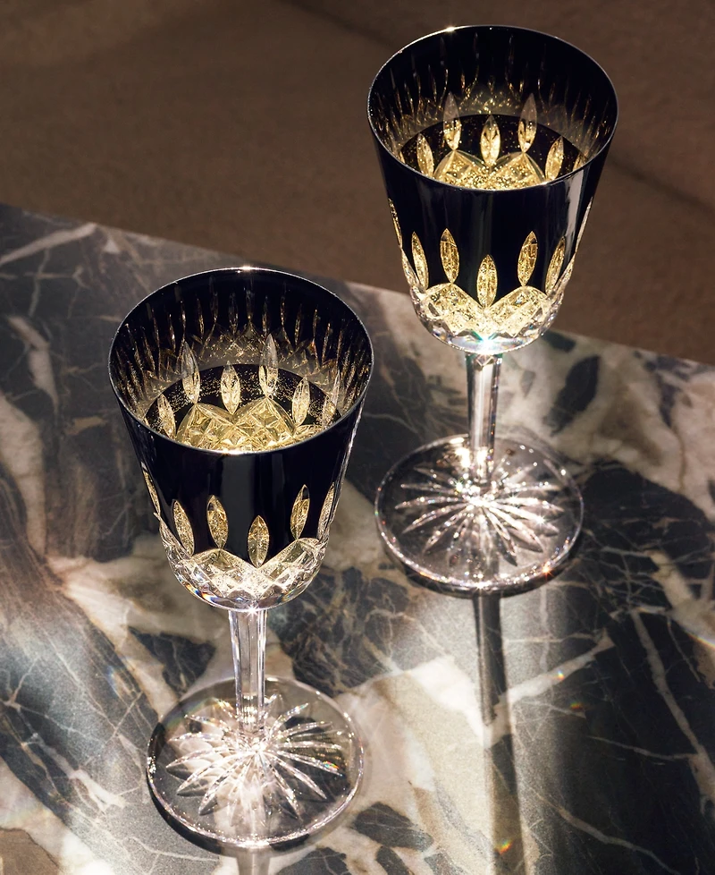 Waterford Lismore Black Medium Goblet 11.5 oz, Set of 2