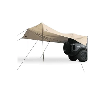 Nomad Nest Suv Tailgate Tarp Tent – 14x16 ft Waterproof Car Camping Canopy for Trucks, Jeeps, Hatchbacks & Vans – Easy Setup with Poles,