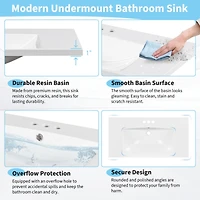 Streamdale (Sink Only) 36-inch Resin Sink-Resin