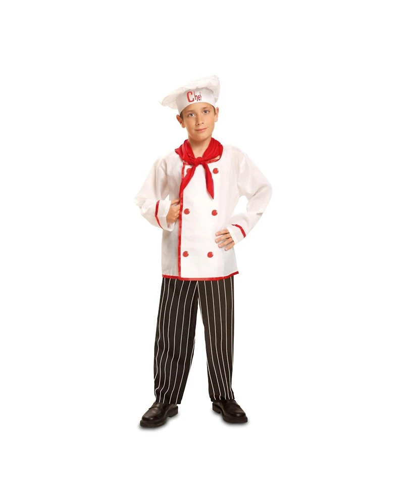 Dress Up America Kids Chef Top, Pants, Scarf & Hat Costume Set
