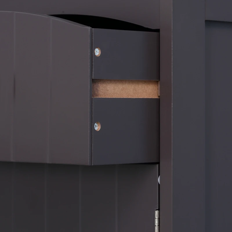Bathroom Storage Cabinet, Free Standing Bathroom Storage Unit, Tall Linen Tower with 3-Tier Shelves and Drawer, Brown