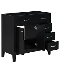 Streamdale 36" Black Vanity Cabinet Base Only