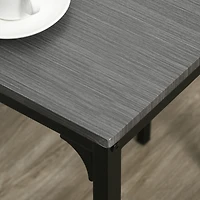 3 Piece Bar Table and Chairs, Industrial Dining Table Set for 2, Counter Height Kitchen Table with Bar stools, Breakfast Table Set for 2 for Small Spa