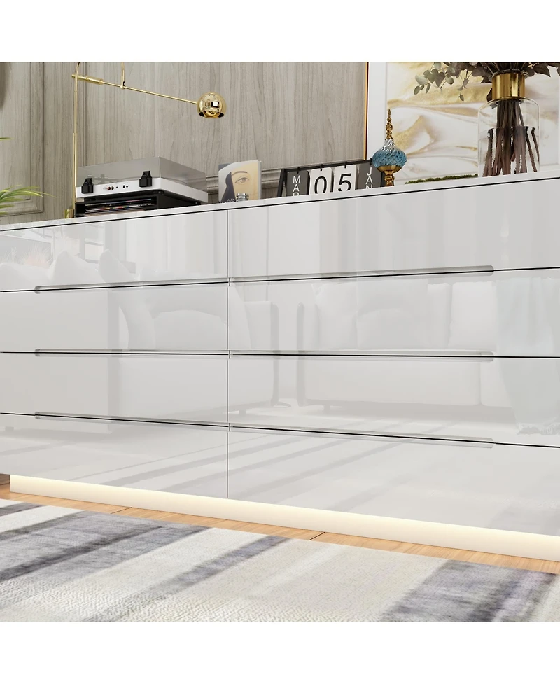 Homsee 8-Drawer Chest of Drawers Storage Organizer With Led Lights