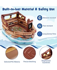 Inflatable Pirate Ship Playhouse with Built in Motor Inflatable Toy Sword