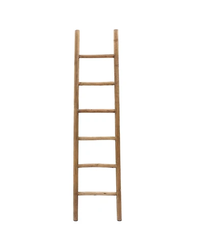 LuxenHome Rustic 6ft Decorative Blanket Ladder