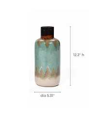 LuxenHome Ocean Ombre Stoneware Vase