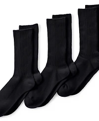 Lands' End Men's Cotton Crew Socks 3 Pack