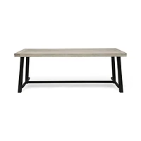 Streamdale Modern Acacia Wood Outdoor Dining Table For 8
