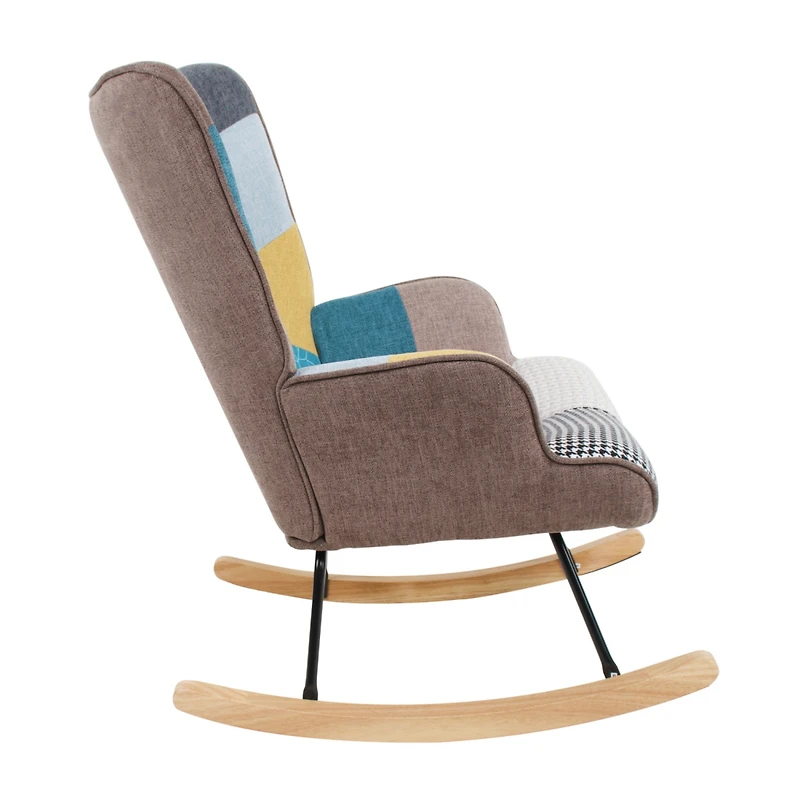 Streamdale Mid Century Rocking Chair with Ottoman