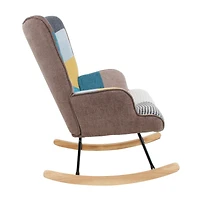 Streamdale Mid Century Rocking Chair with Ottoman