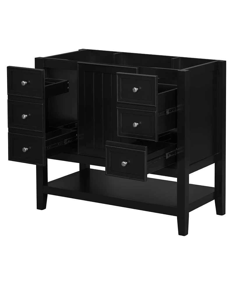 Streamdale 36" Bathroom Vanity Cabinet, Black