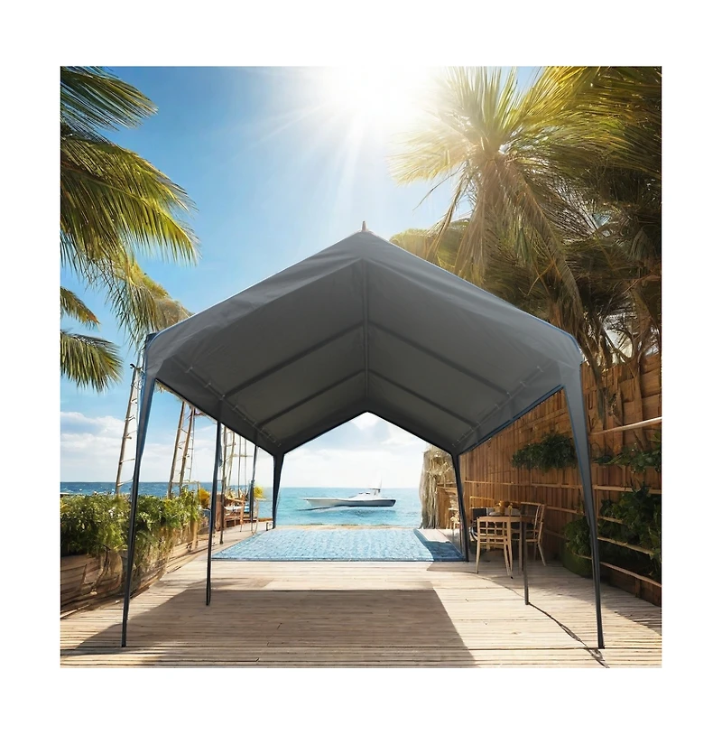 Slickblue Heavy-Duty Gazebo Party Tent - Portable Canopy Carport for Outdoor Events and Garage Use