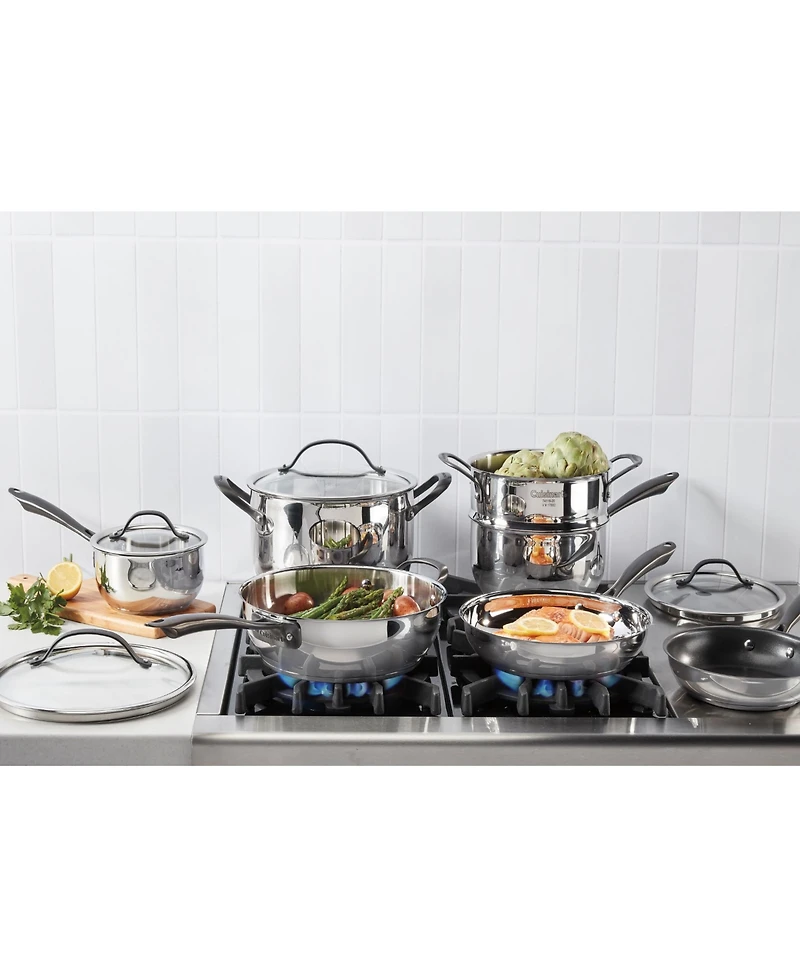 Cuisinart Radiant Pro Stainless with Brushed Titanium Finish Cookware Set, 11-Pc.