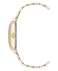 Anne Klein Women's Quartz Petite Rectangular Gold-Tone Stainless Steel Watch, 23mm