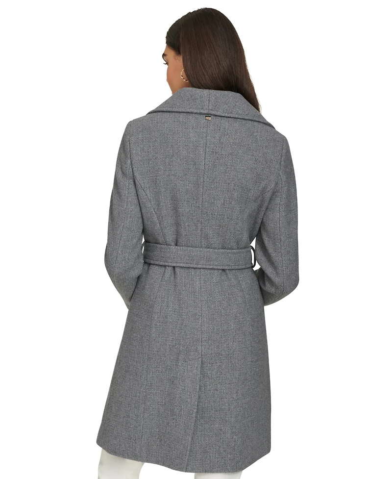 Calvin Klein Women's Double-Breasted Belted Coat