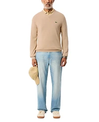 Lacoste Men's Regular-Fit Solid V-Neck Sweater - 02S