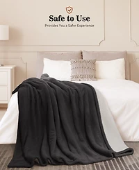 Sealy Heated Flannel and Sherpa Blanket, Queen