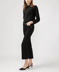 Silver Jeans Co. Women's Suki Mid Rise Curvy Fit Kick Flare Jeans