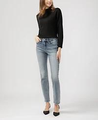 Silver Jeans Co. Women's Avery High Rise Curvy Fit Straight Jeans