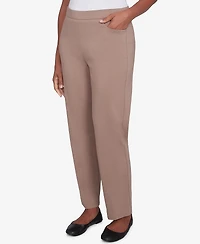 Alfred Dunner Petite Telluride Millennium Faux Fly Front Average Length Pants
