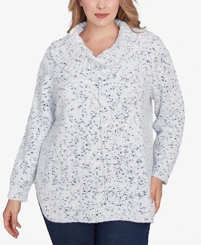 Ruby Rd. Plus Speckled Chenille Eyelash Pullover Sweater