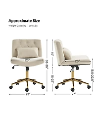 Hulala Home Sinclair Modern Office Chair with Sgs International Certified Stainless Steel Gas Spring