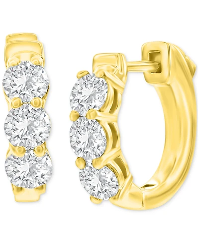 Diamond Hoop Earrings (1-1/2 ct. t.w.) in 14k White or Yellow Gold