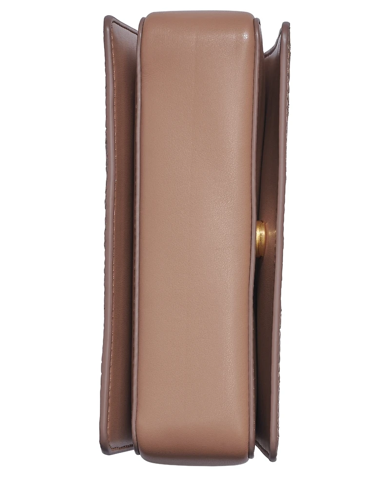 Donna Karan New York Jericho Croco Wave Flap Shoulder with Sculpted Hardware