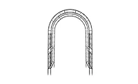 Slickblue Double Layer Iron Art Arc Top Stylish and Durable Decorative Piece for Home or Garden