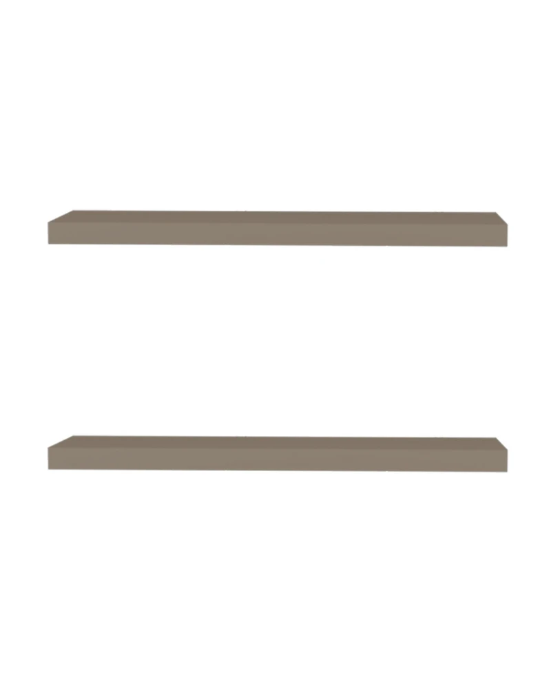 Fm Furniture Iva Floating Shelf in Melamine x2, Taupe