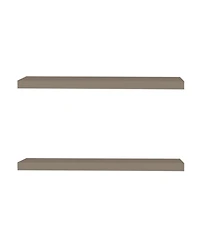 Fm Furniture Iva Floating Shelf in Melamine x2, Taupe