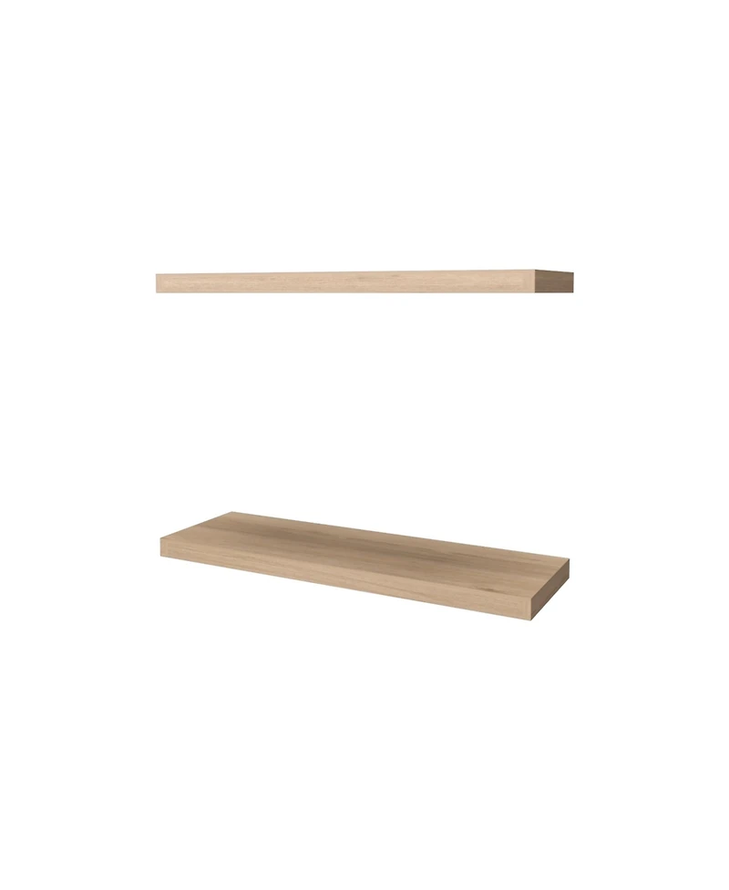 Fm Furniture Iva Floating Shelf in Melamine x2,light Pine