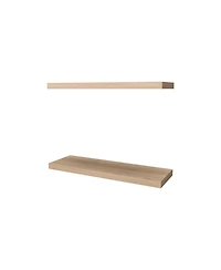 Fm Furniture Iva Floating Shelf in Melamine x2,light Pine