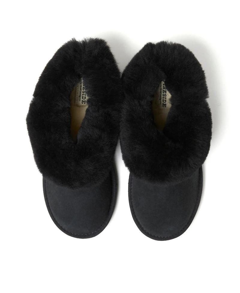 Fireside By Dearfoams Women's Perth Genuine Shearling Foldover Boot