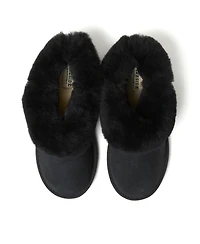 Fireside By Dearfoams Women's Perth Genuine Shearling Foldover Boot