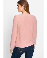 Olsen Women's Boucle Knit Boat Neck Sweater