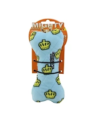 Mighty Medium Bone Blue, Durable Squeaky Dog Toy