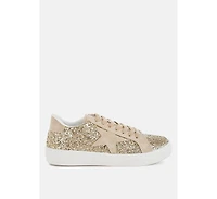 Shinding Glitter Star Chunky Sneakers Women