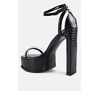 Cutlass High Heeled Chunky Sandals